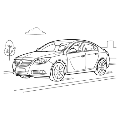 Opel Insignia Car Coloring Page for Kids