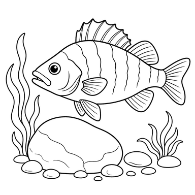Perch by a River Rock