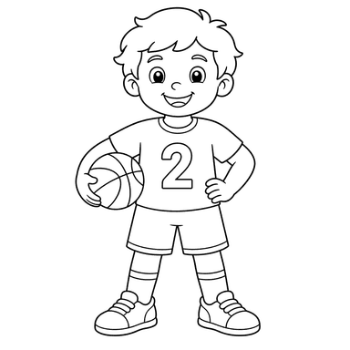 Player T-shirt Coloring Page