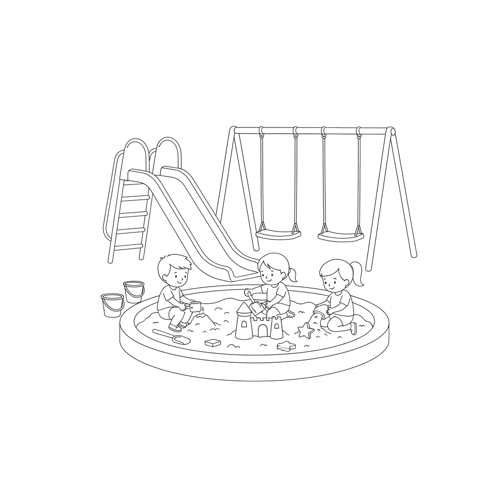 Playground Fun Coloring Page