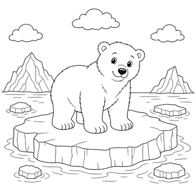 Polar Bear on an Ice Floe