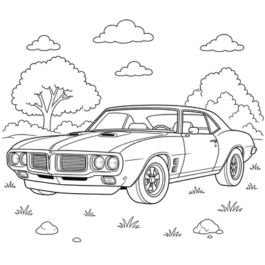 Pontiac Firebird Coloring Page