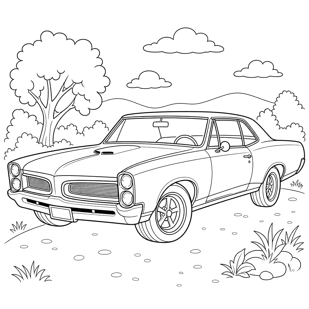 Pontiac GTO Coloring Page
