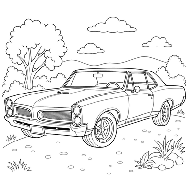 Pontiac GTO Coloring Page