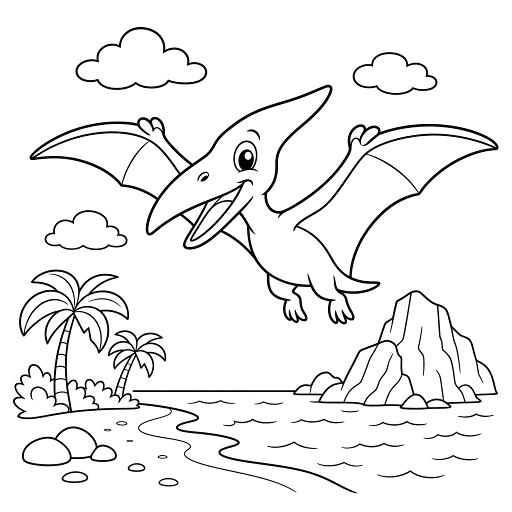 Pterodactyl over the Seaside