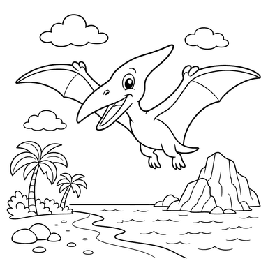 Pterodactyl over the Seaside