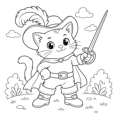 Puss in Boots Coloring Page