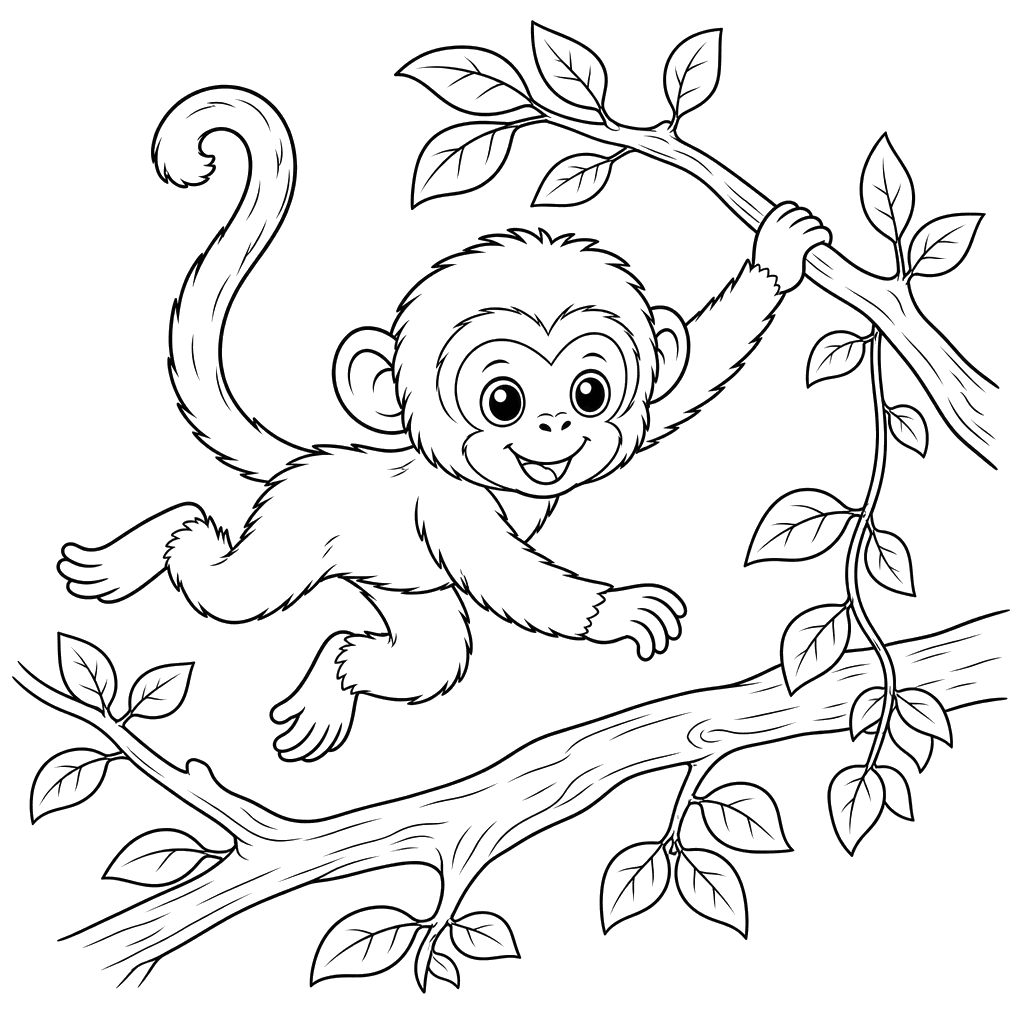 Pygmy Marmoset Monkey on Branches