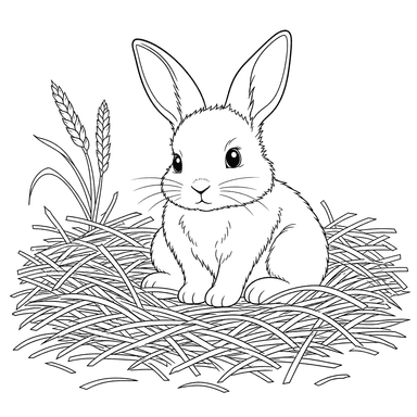 Little Rabbit in the Hay