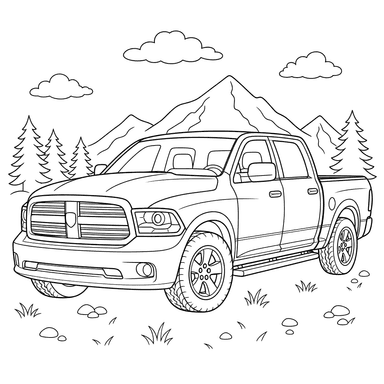 Ram Pickup Coloring Page