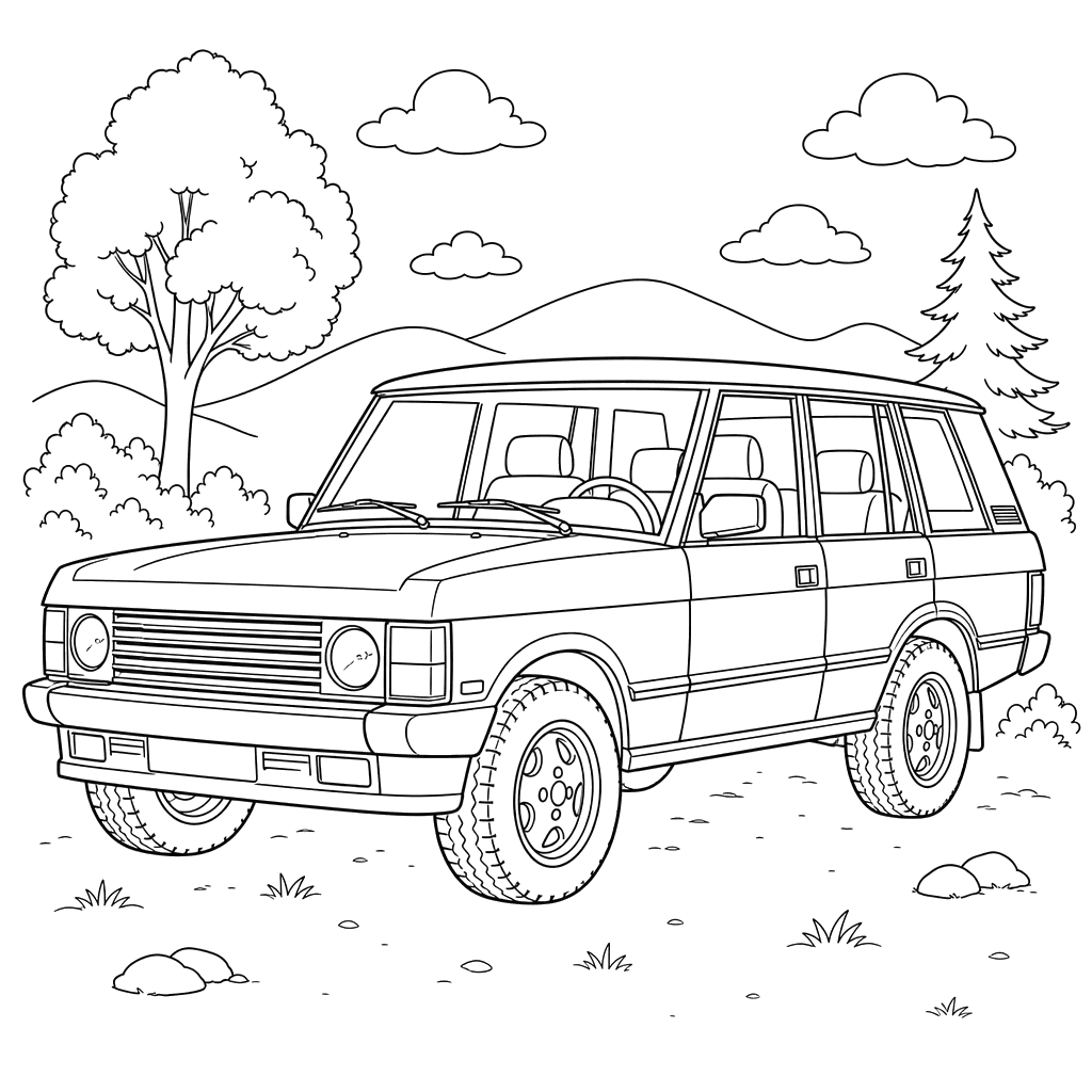 Range Rover Coloring Page