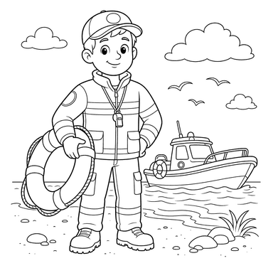 Rescuer Coloring Page