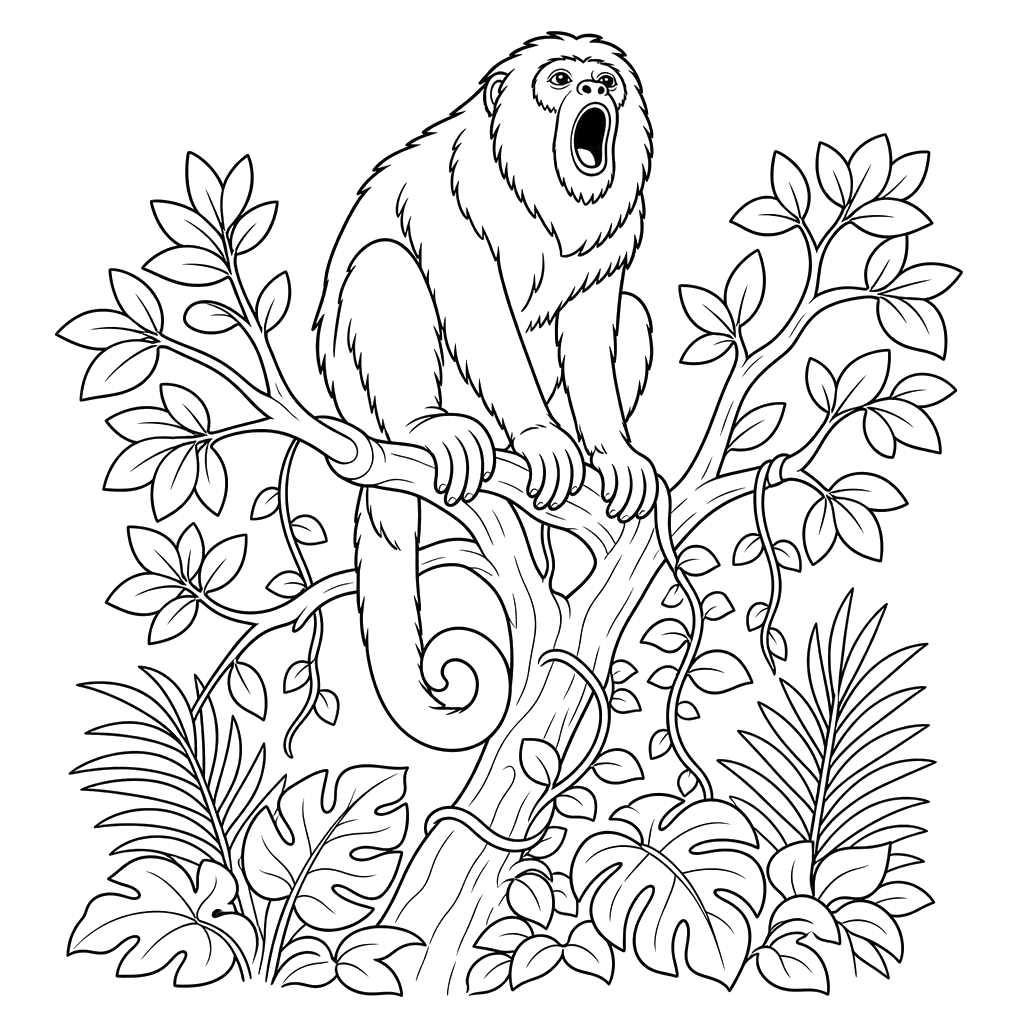 Revun on the Treetop Coloring Page