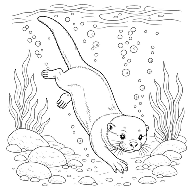 River Otter Diving