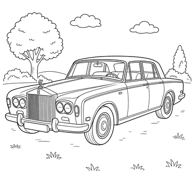 Rolls-Royce Silver Shadow Coloring Page