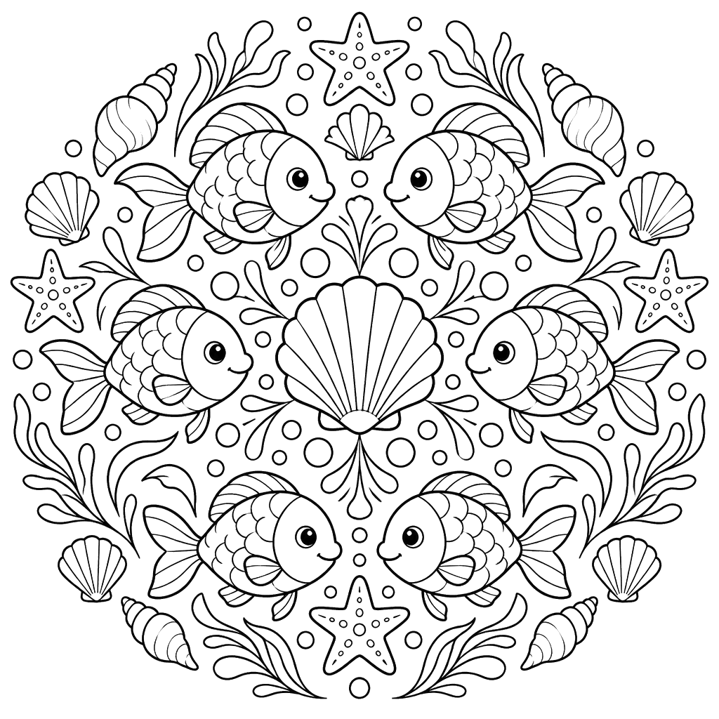 Sea Fish Mandala