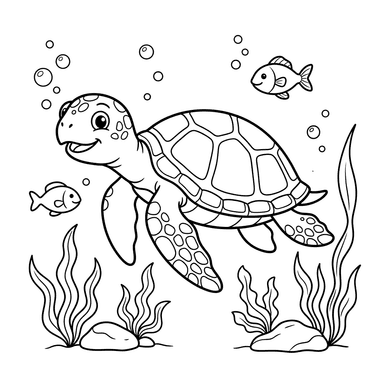 Sea Turtle Coloring Page
