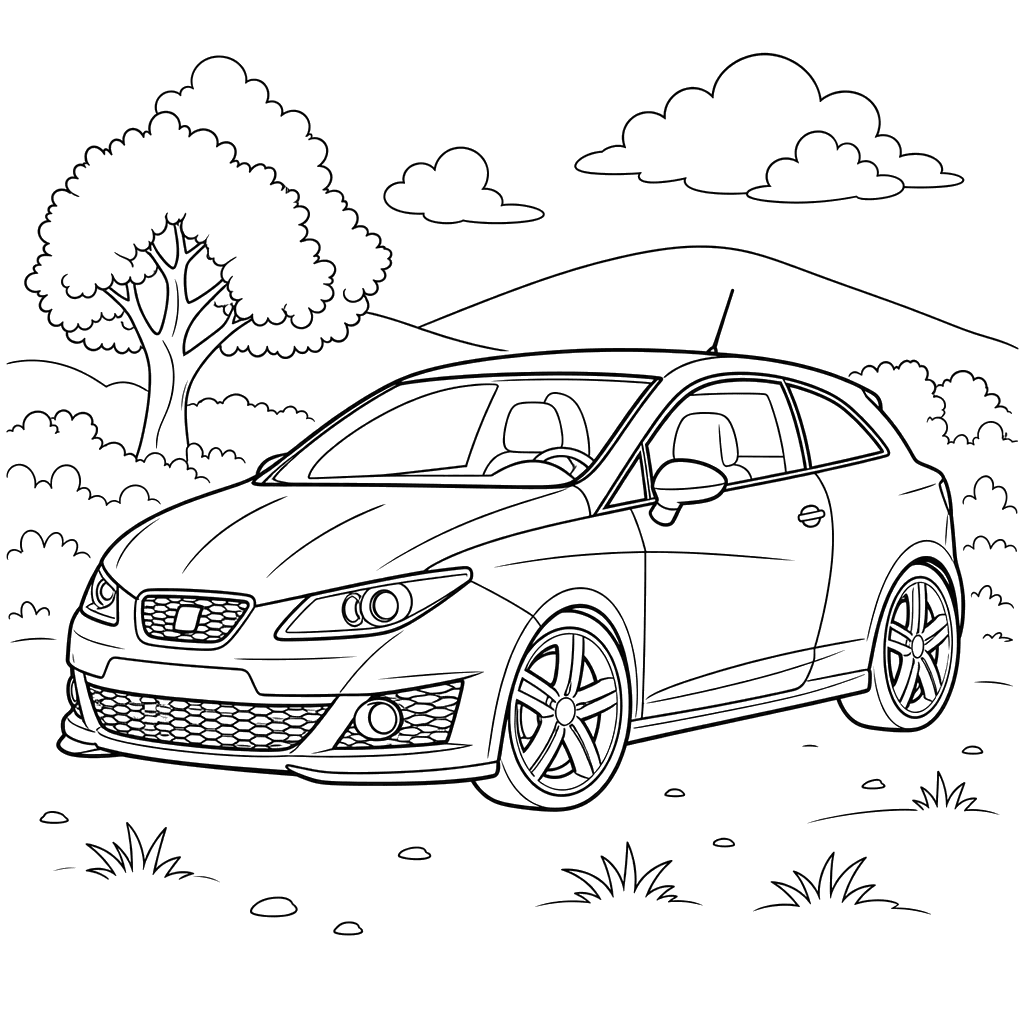 Seat Ibiza Cupra Coloring Page