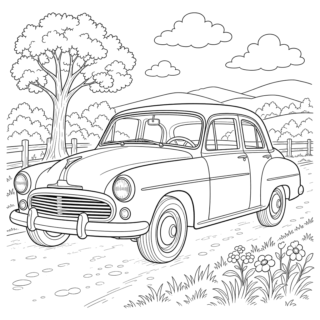 Simca Aronde Coloring Page