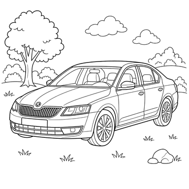 Skoda Octavia Coloring Page