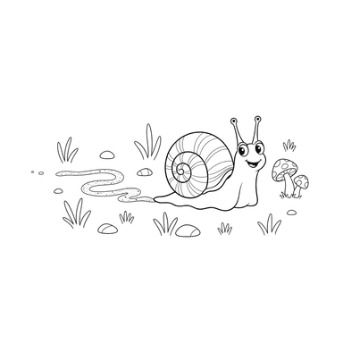 Snail Trail Coloring Page
