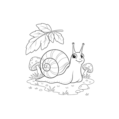 Slow Snail Coloring Page
