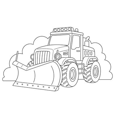Snowplow Rescue Coloring Page