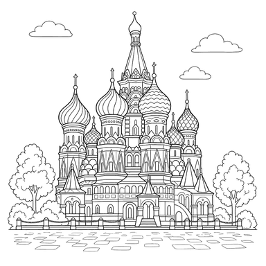 St. Basil's Cathedral Coloring Page