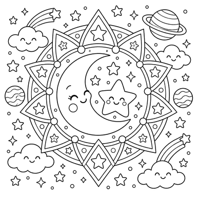 Star Mandala in the Night Sky