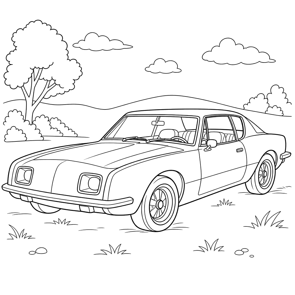 Studebaker Avanti Coloring Page