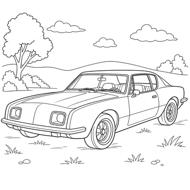 Studebaker Avanti Coloring Page