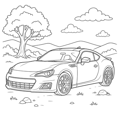 Subaru BRZ Coloring Page
