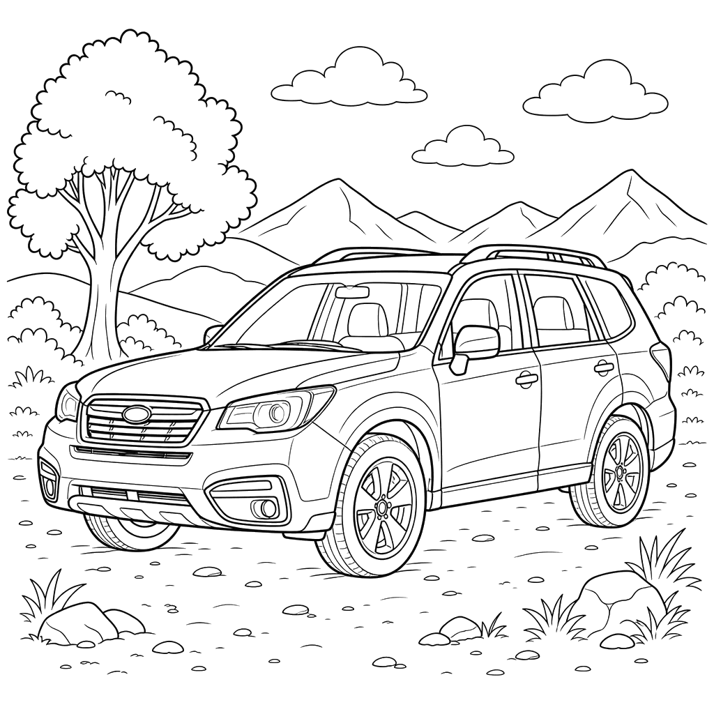 Subaru Forester Coloring Page