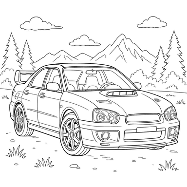 Subaru Impreza Coloring Page