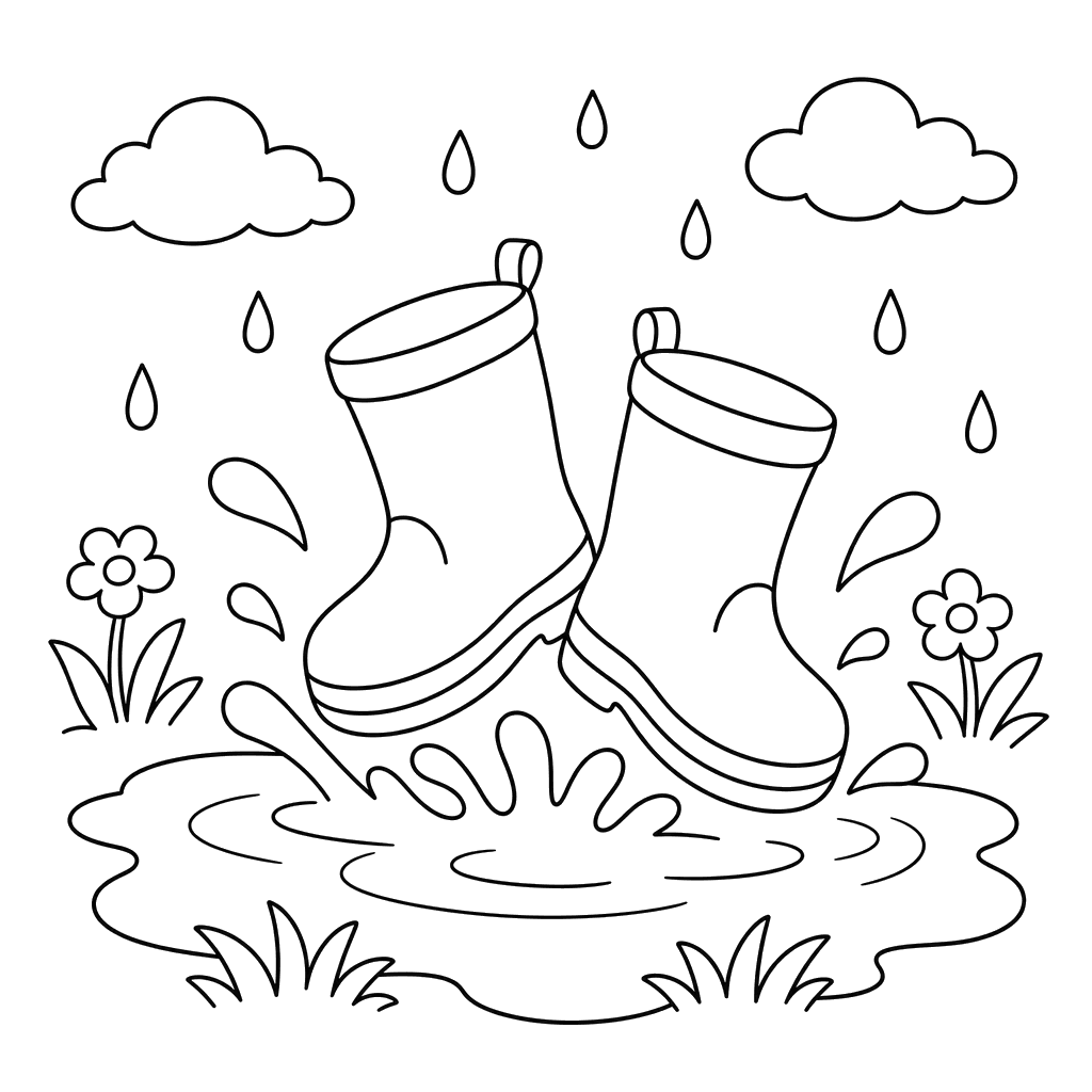 Summer Puddle Jumping with Rain Boots