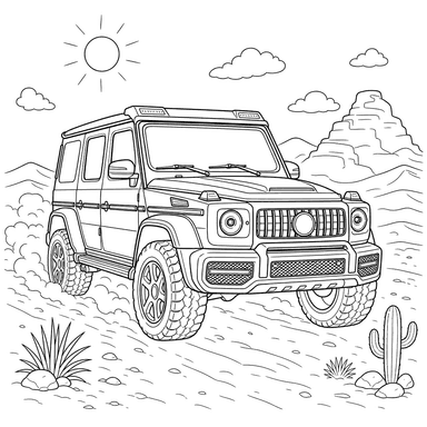 Powerful SUV in the Desert