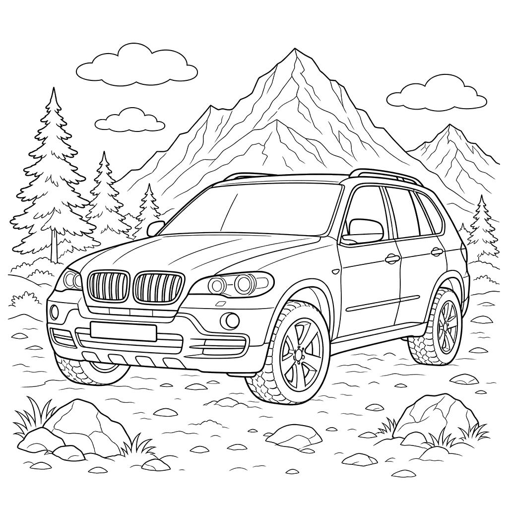 SUV in the Mountains