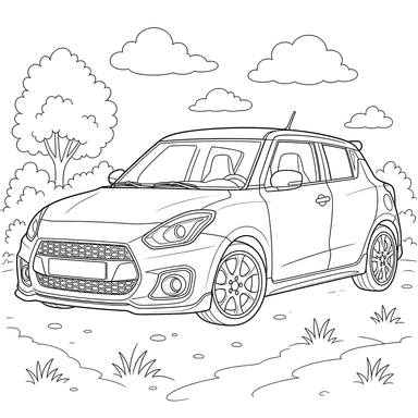 Suzuki Swift Sport Coloring Page