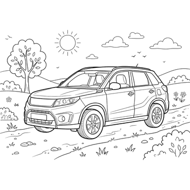 Suzuki Vitara Coloring Page