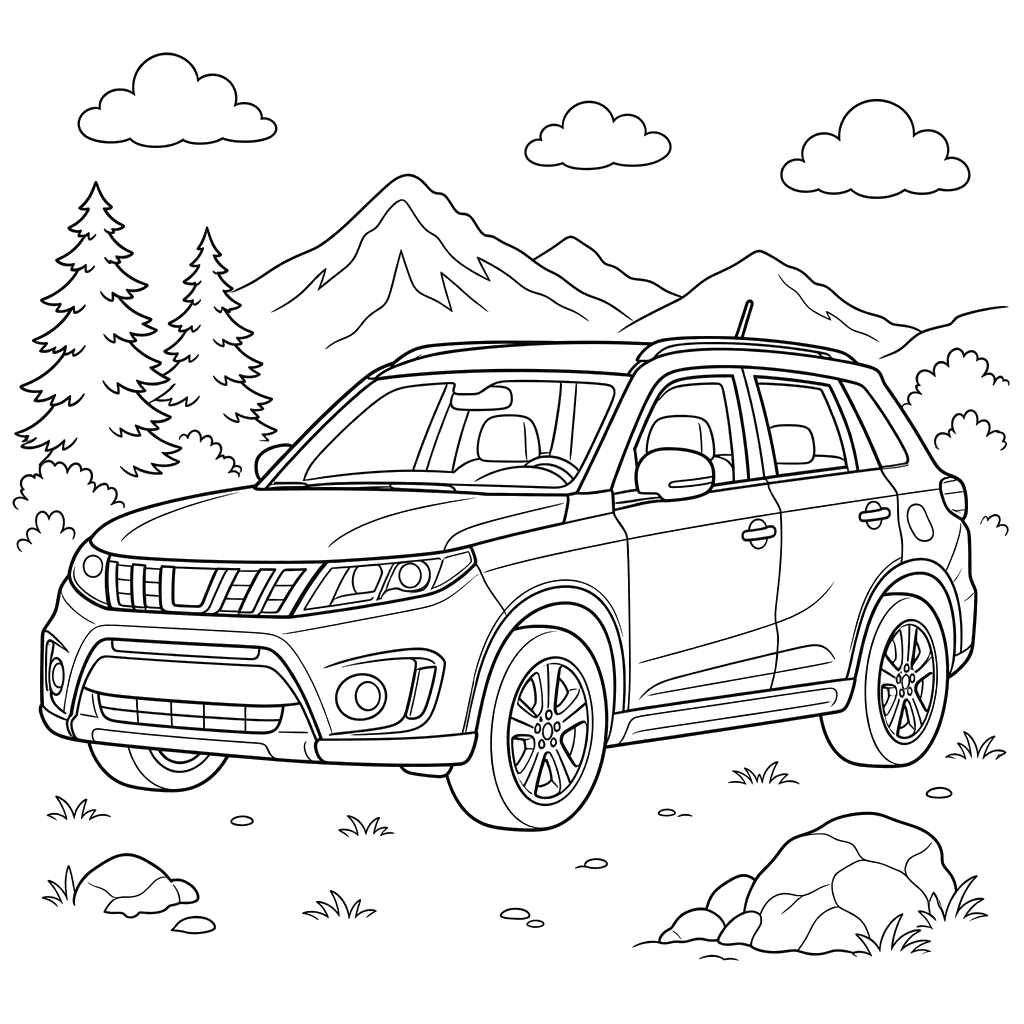 Suzuki Vitara Coloring Page