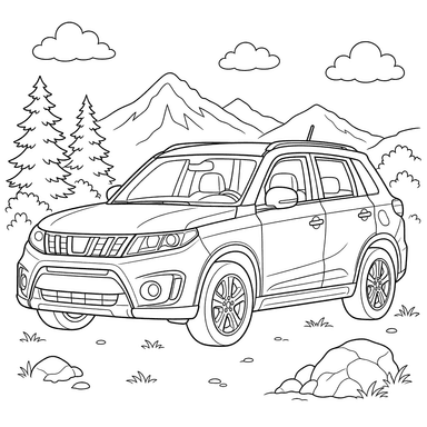 Suzuki Vitara Coloring Page