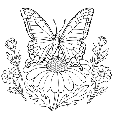 Swallowtail on a Daisy