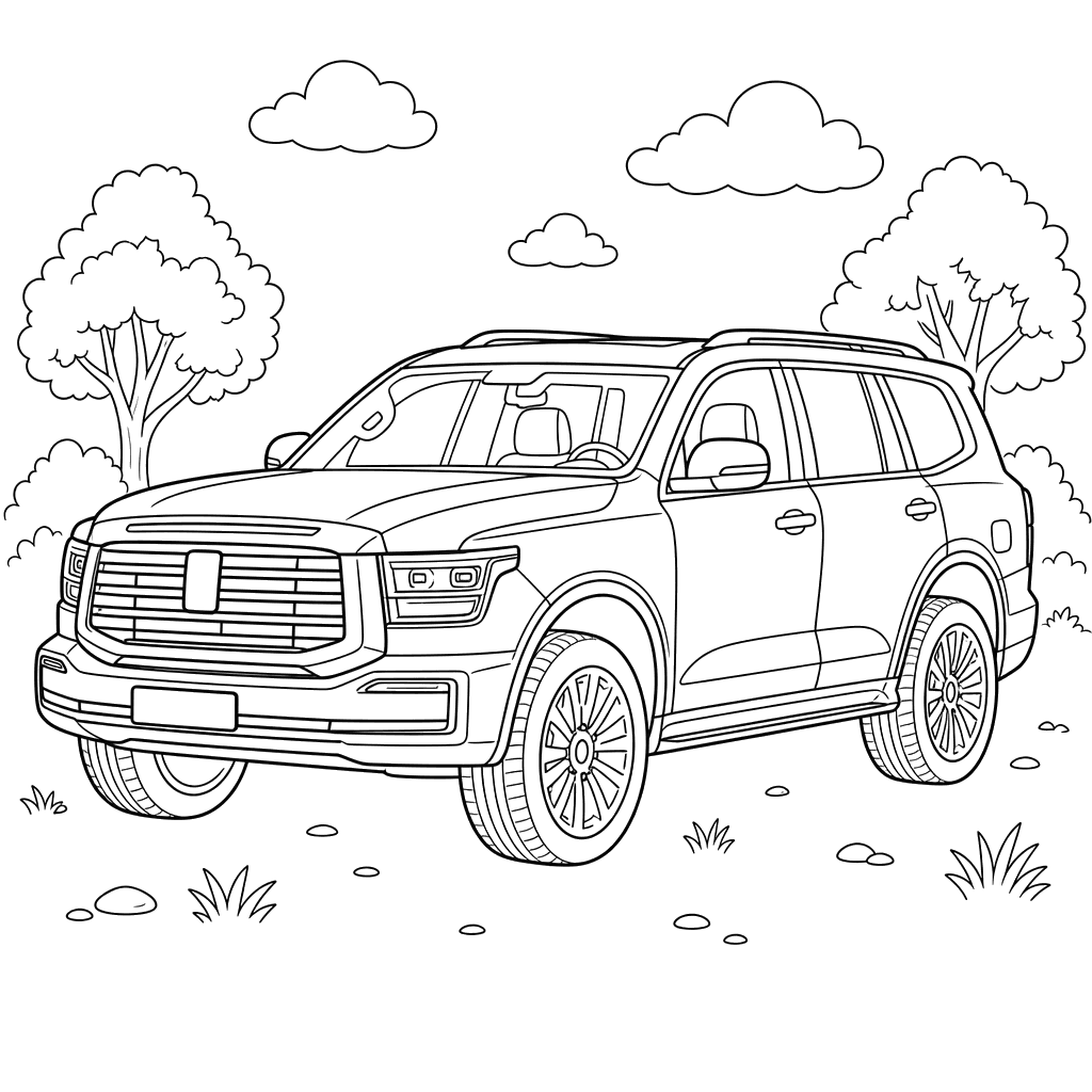 Tank 500 SUV Coloring Page