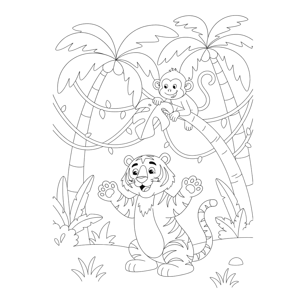 Tiger and Monkey Hide-and-Seek
