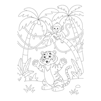 Tiger and Monkey Hide-and-Seek