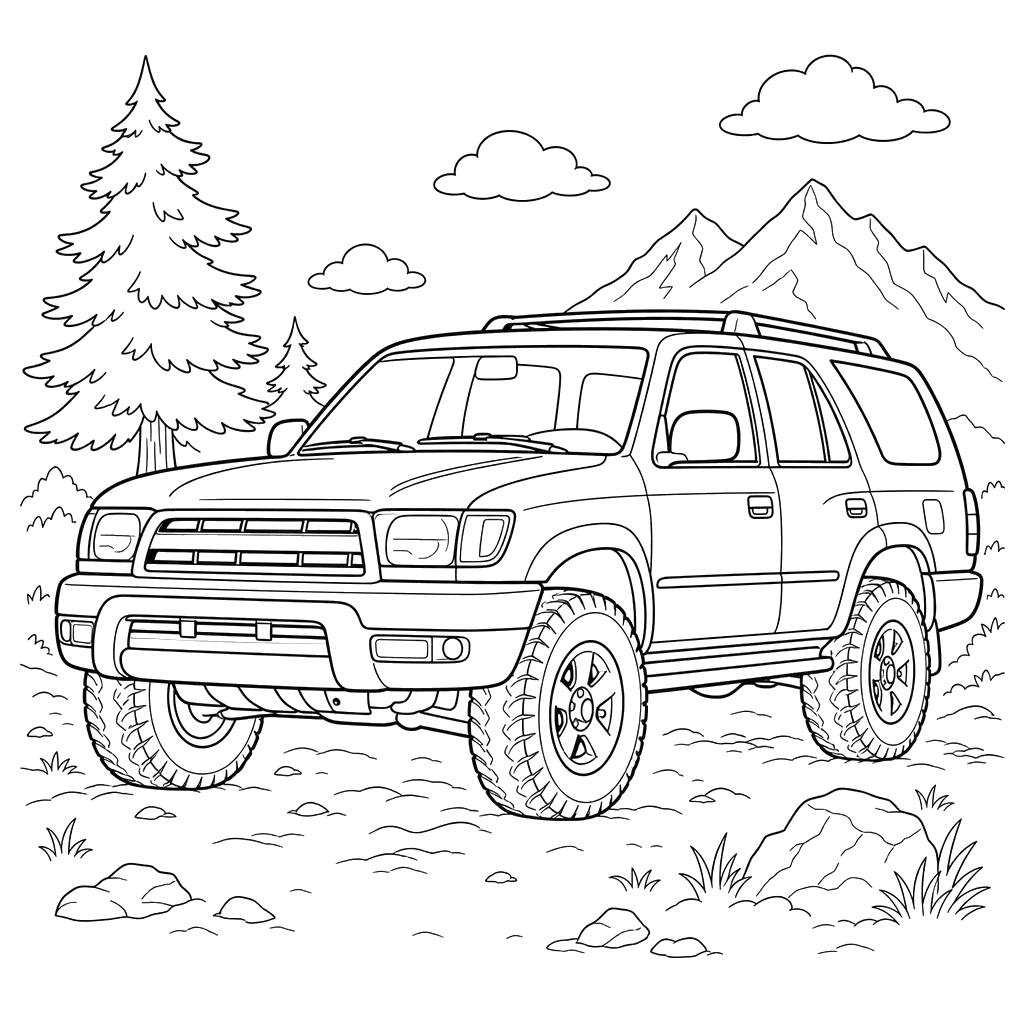 Toyota 4Runner Coloring Page