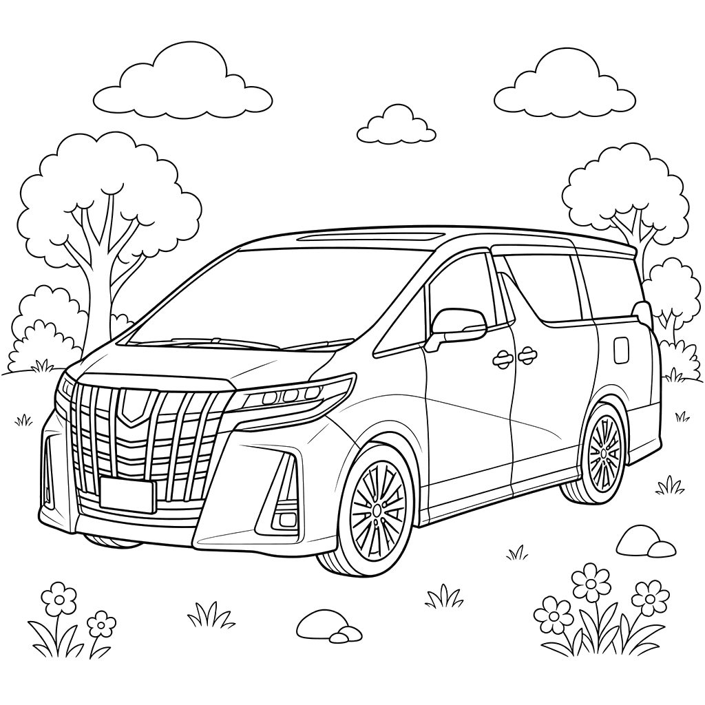 Toyota Alphard Coloring Page