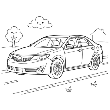 Toyota Camry Car Coloring Page