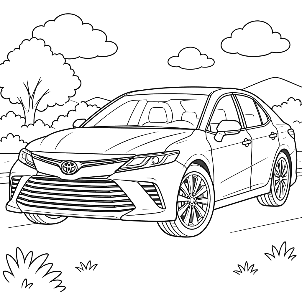 Toyota Camry XV80 Coloring Page