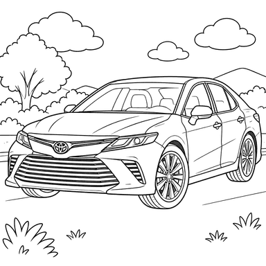 Toyota Camry XV80 Coloring Page